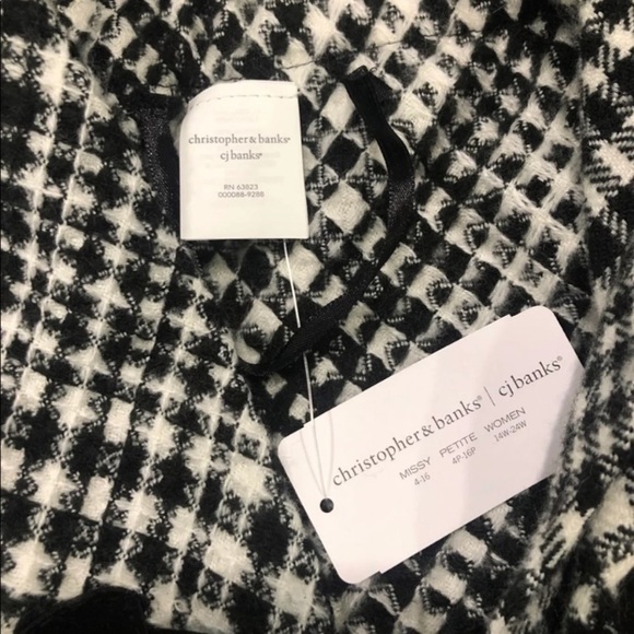 Nwt! Christopher & Banks Plaid Shawl Poncho 🕷 - Picture 2 of 3
